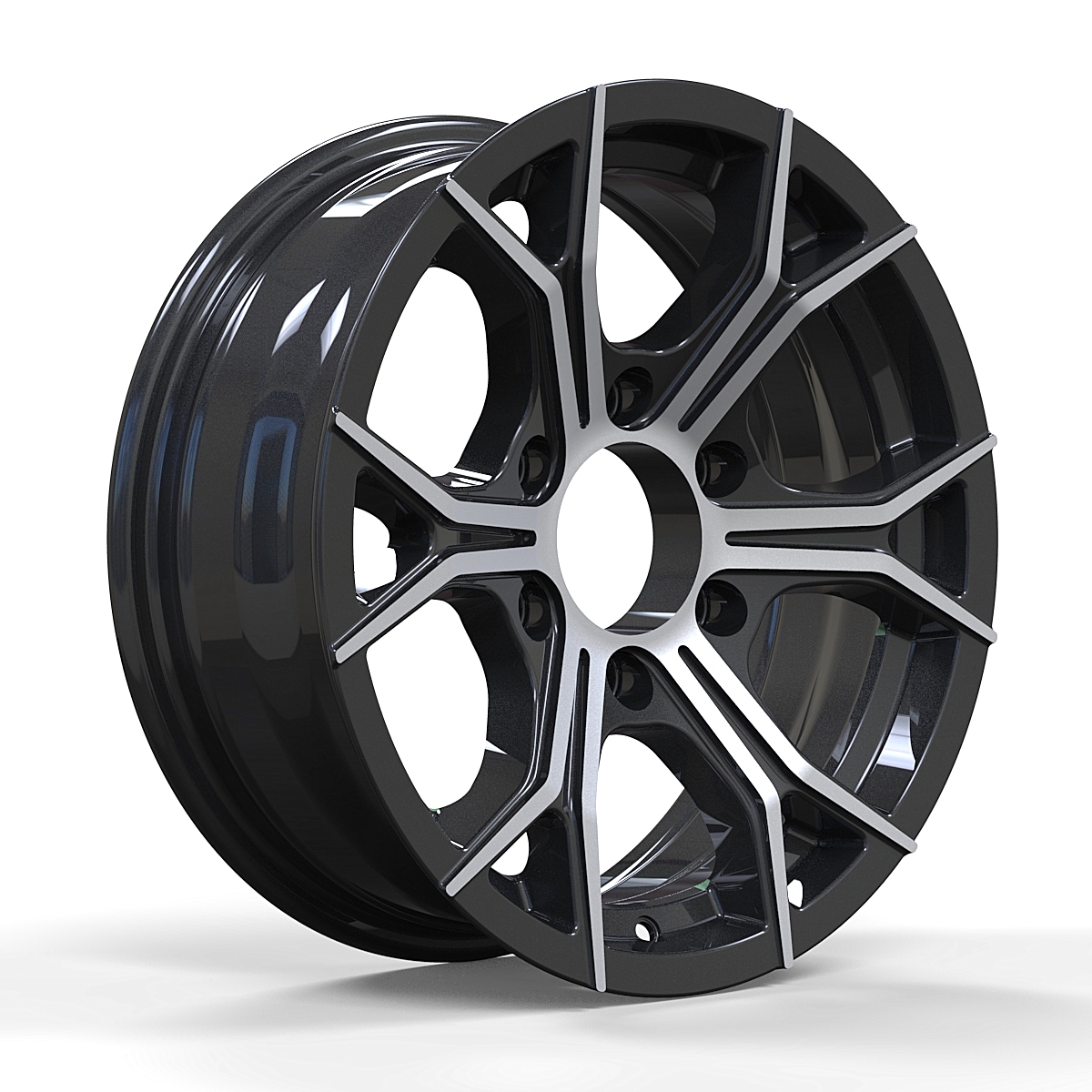 RAGE TRAILER WHEEL Rhino Aluminum CW618, 16x6K, 8Lug 16X6K, 8Lug